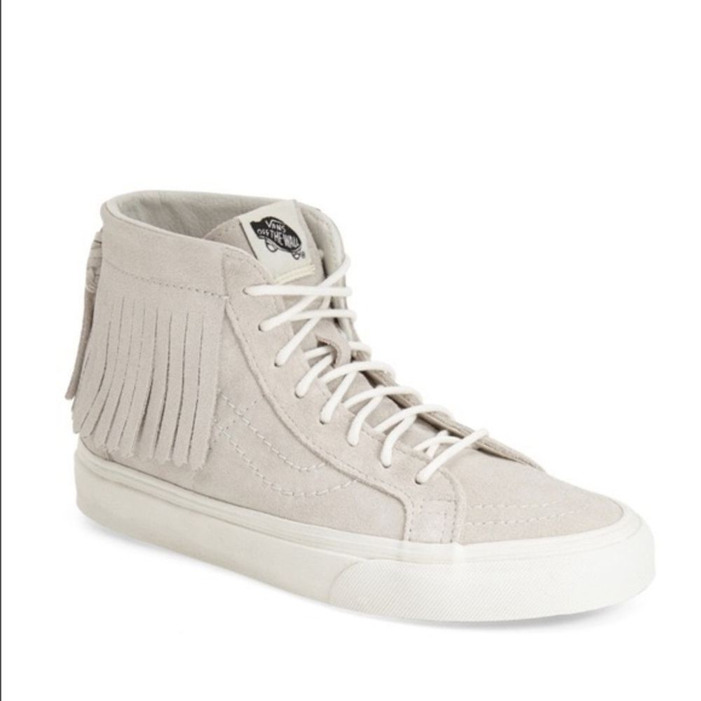 Suede Fringe Vans Size 7